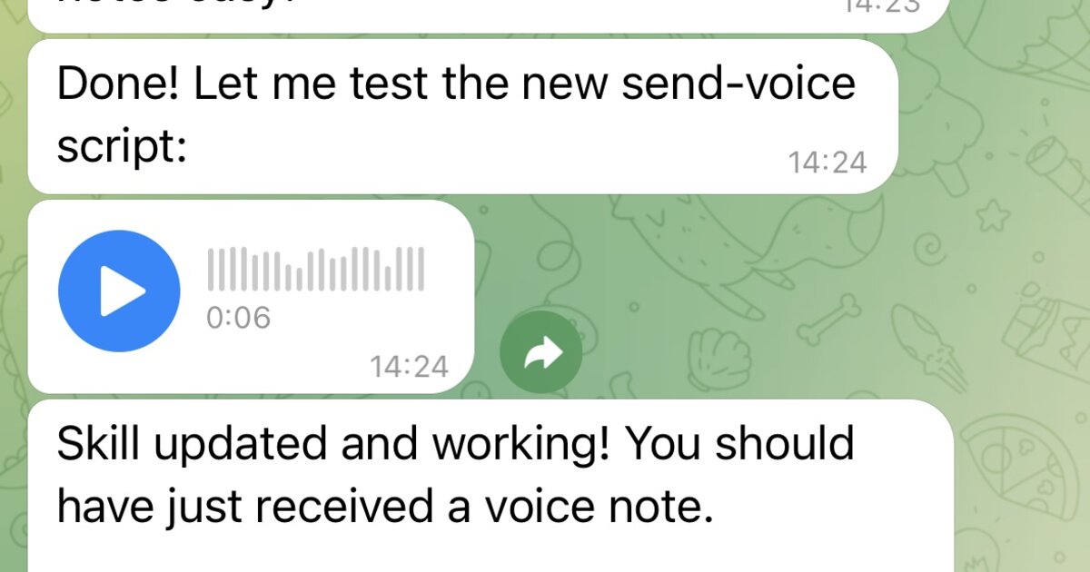 TTS 生成的 Telegram 语音备忘录